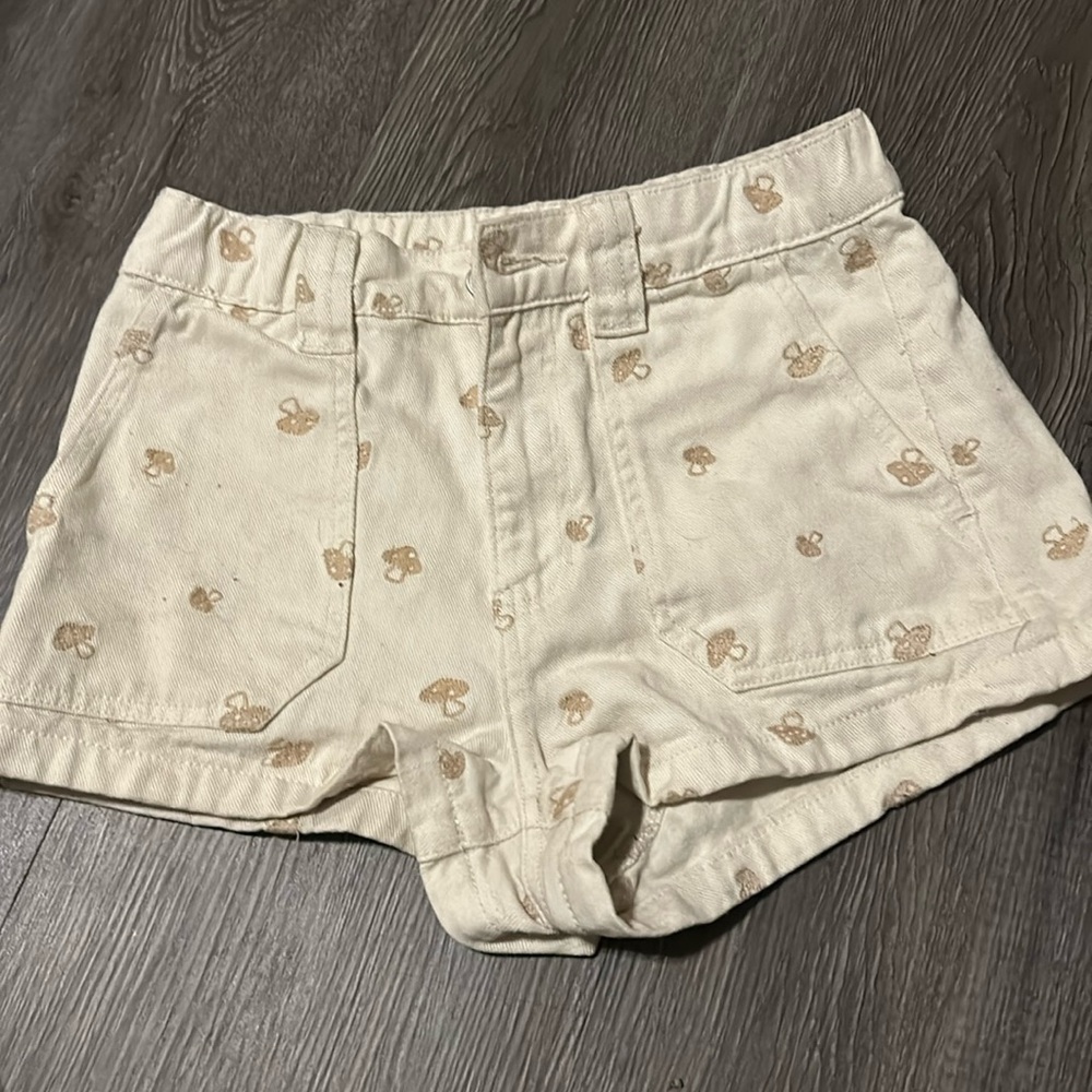 Cute summer shorts with mushroom pattern